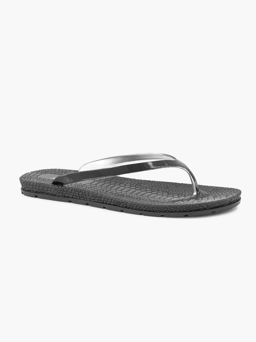 Flip Flops | Blue Fin Black Thongs