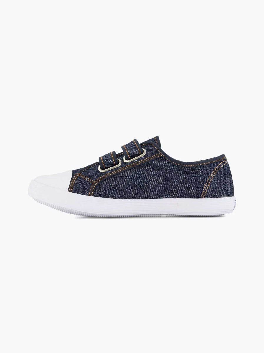 Baby Shoes | Vty Jeans Blue Gym Shoe Velcro