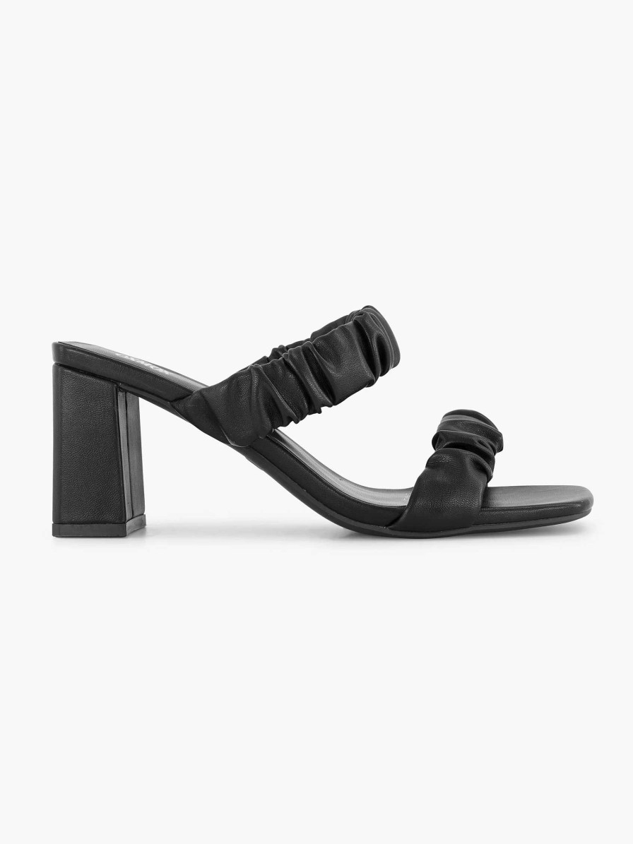 Sandals | Oxmox Black Slipper Heel