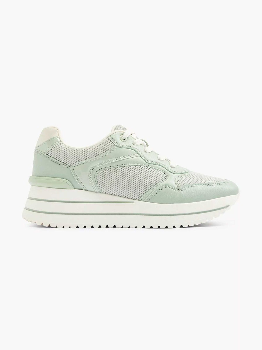 Sneakers | Graceland Light Green Sneaker Platform