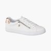 Sneakers | Graceland White Sneaker Decorative Zipper