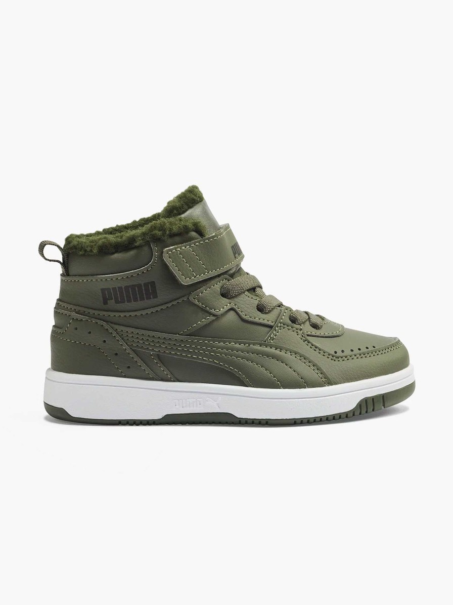 Boys' Shoes | Puma Green Rebound Joy Fur Ps