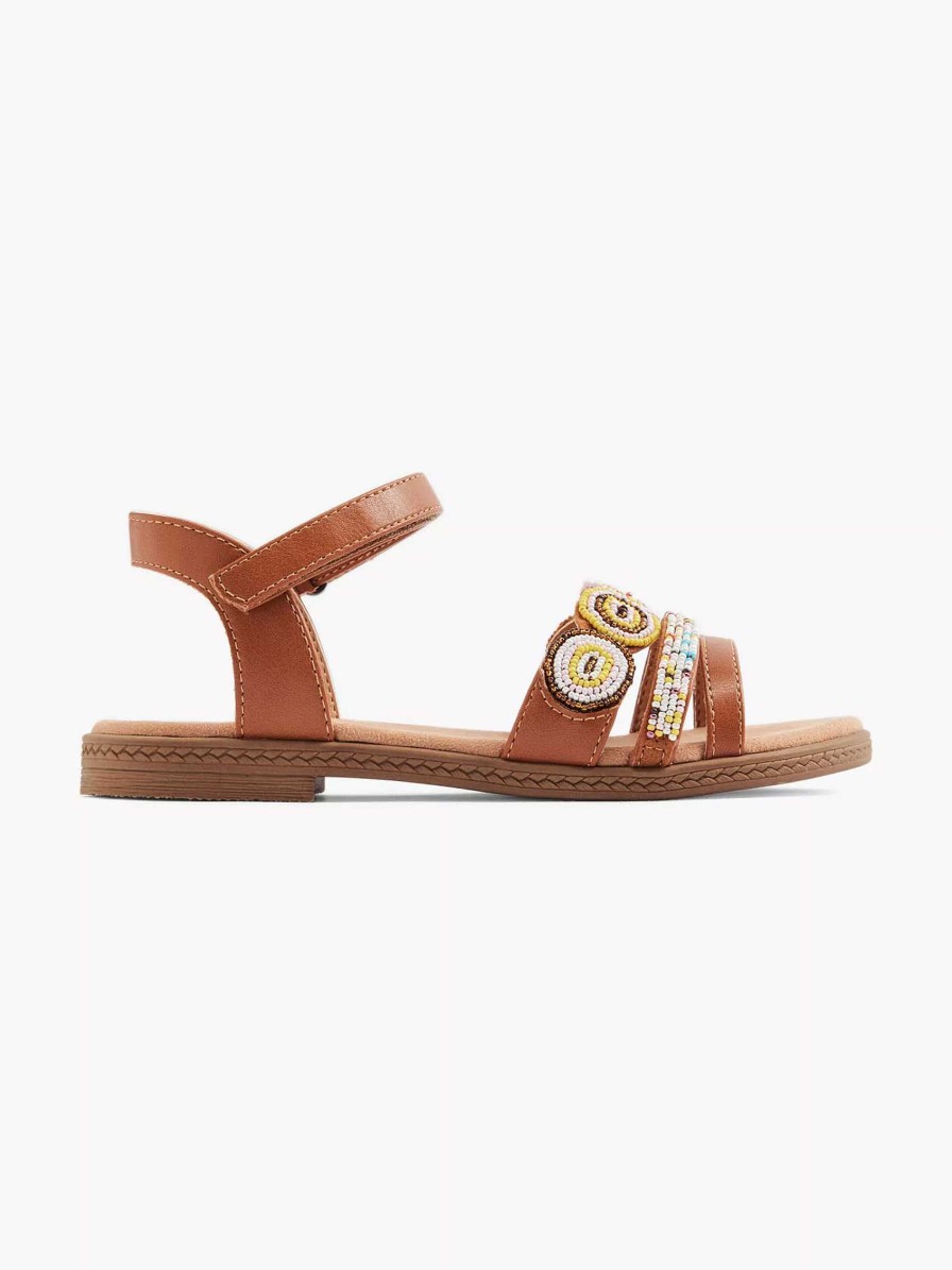 Baby Shoes | Graceland Cognac Sandal Beads