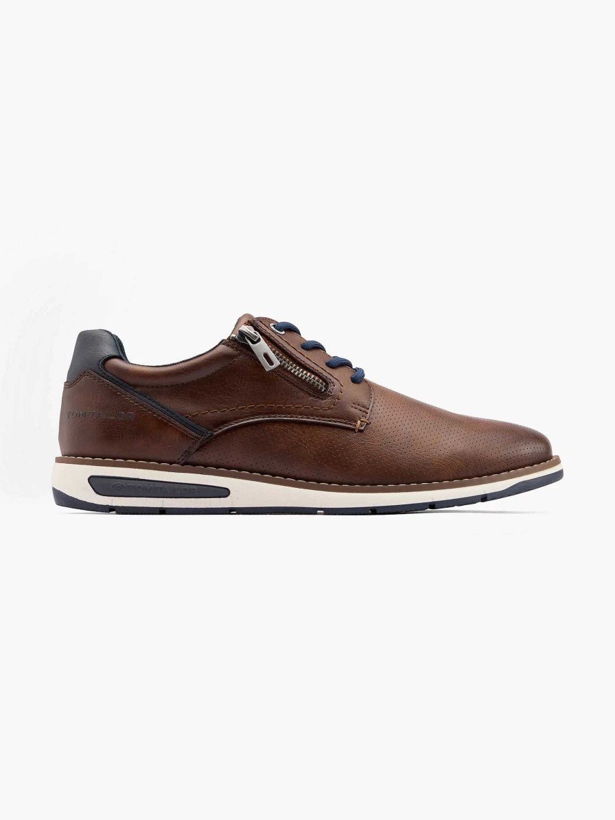 Sneakers | TOM TAILOR Brown Leather Sneaker