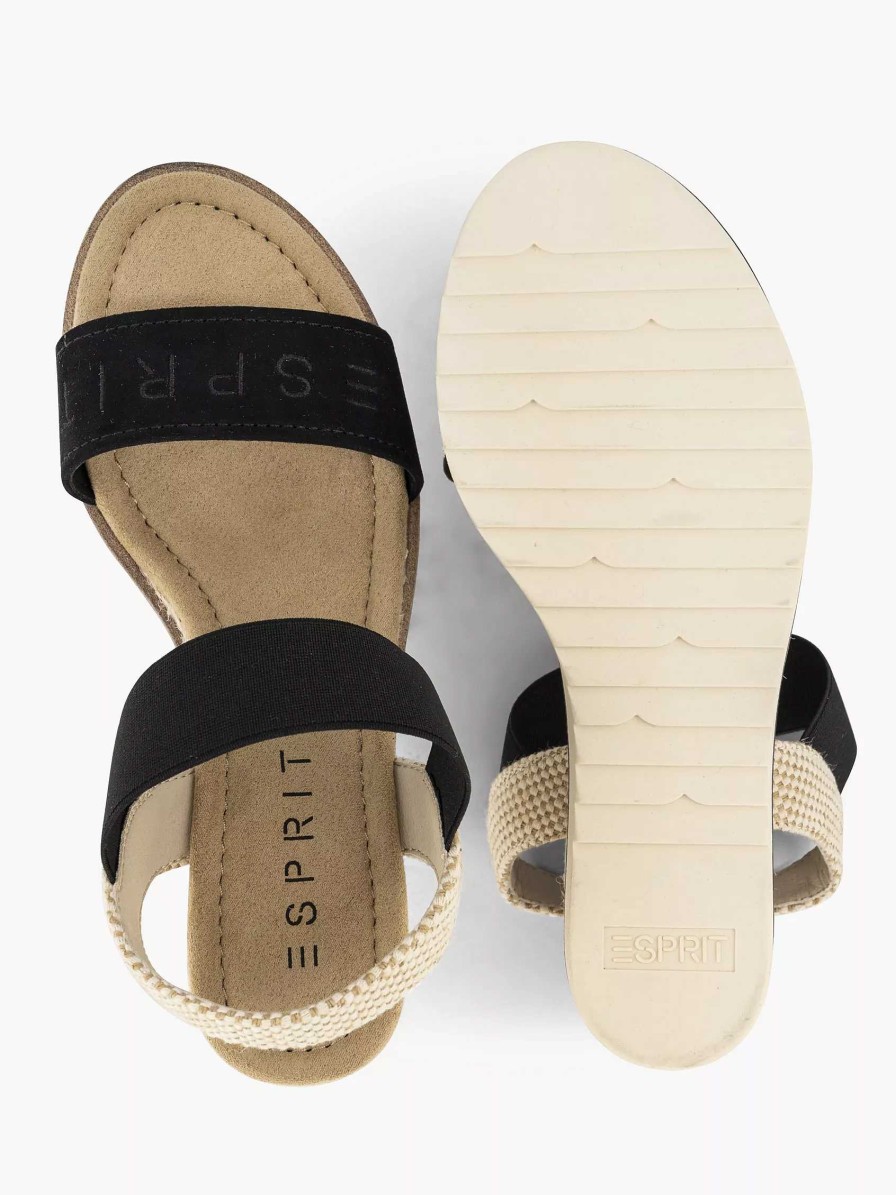 Sandals | Esprit Black Sandalette Wedge Heel