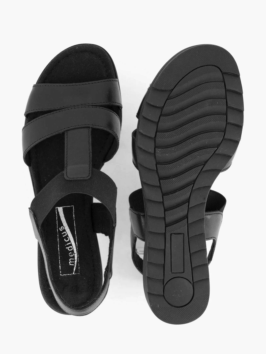 Sandals | Medicus Black Leather Sandal