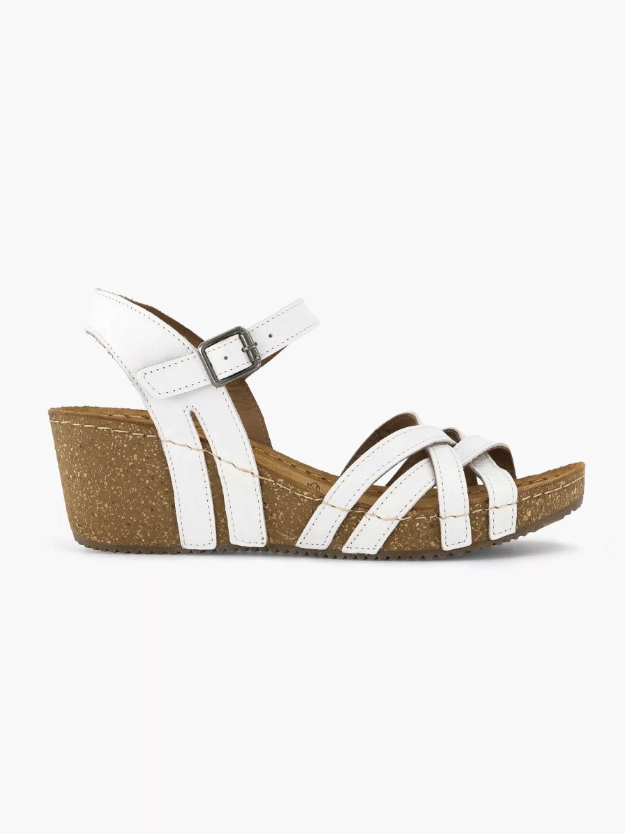 Sandals | Easy Street White Sandal Wedge Heel