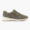 Comfort Shoes | Medicus Dark Green Leather Comfort Sneaker