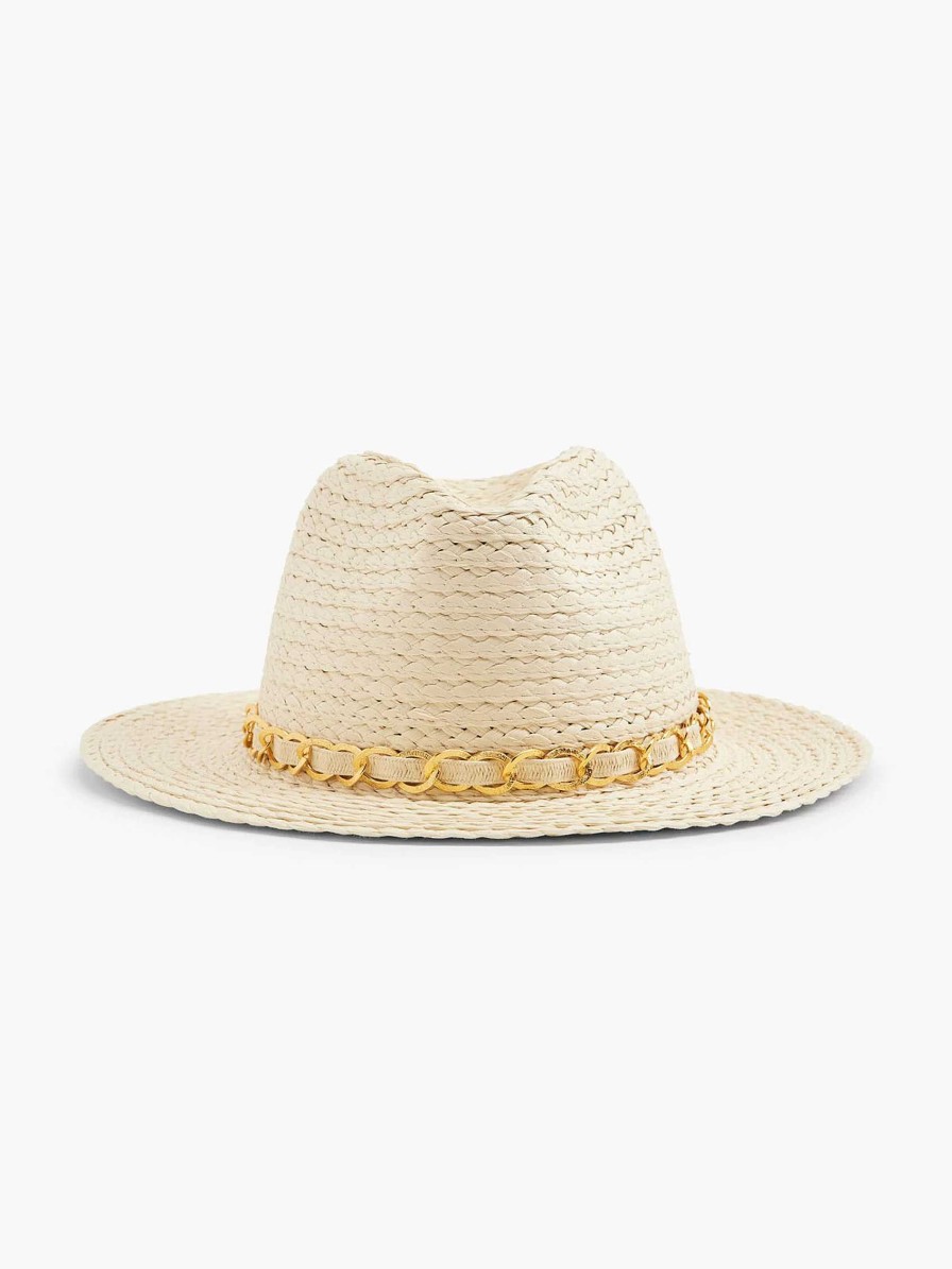 Online Exclusive Accessories | Graceland Beige Wicker Beach Hat