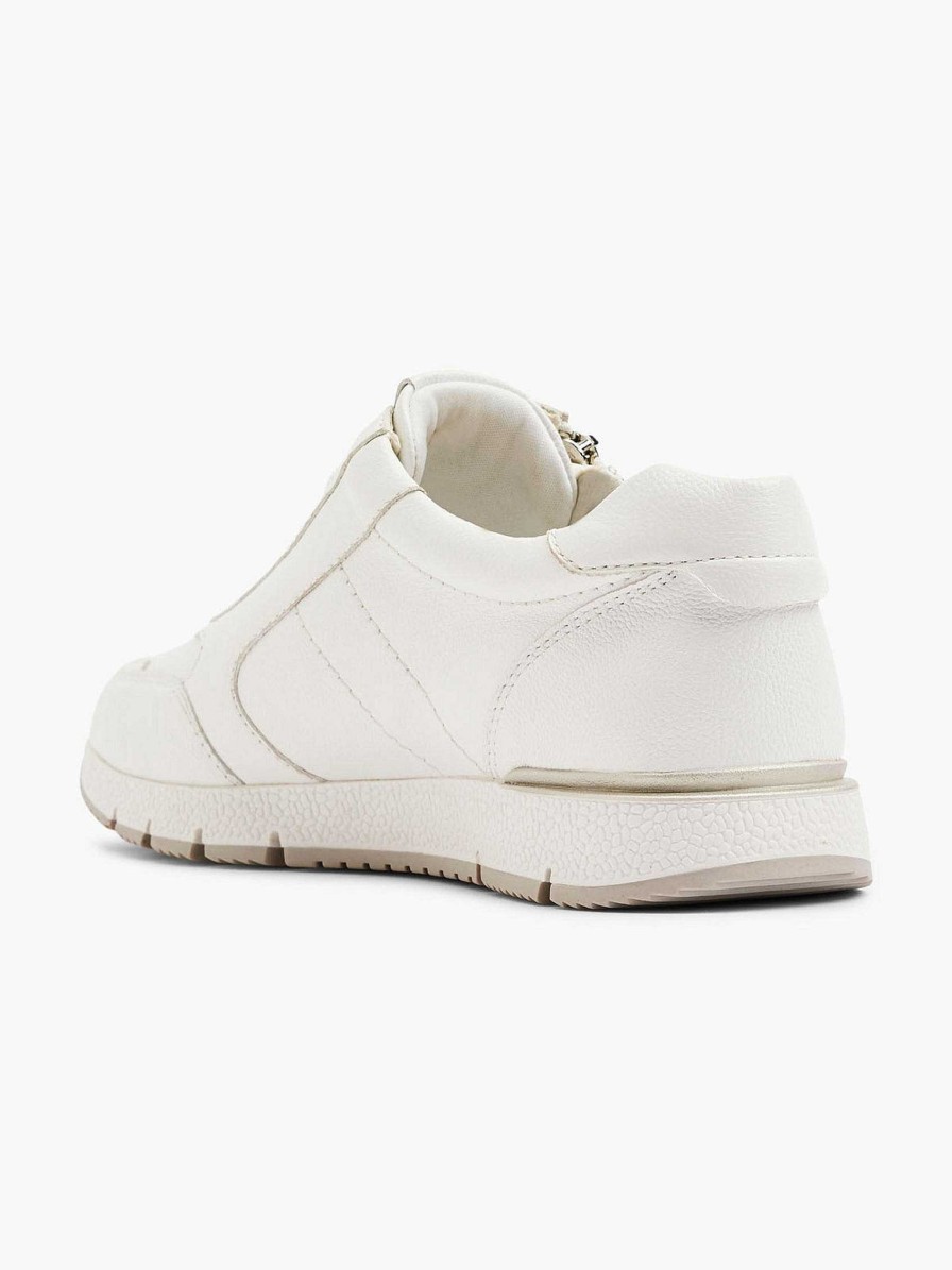 Comfort Shoes | Medicus White Leather Comfort Sneaker