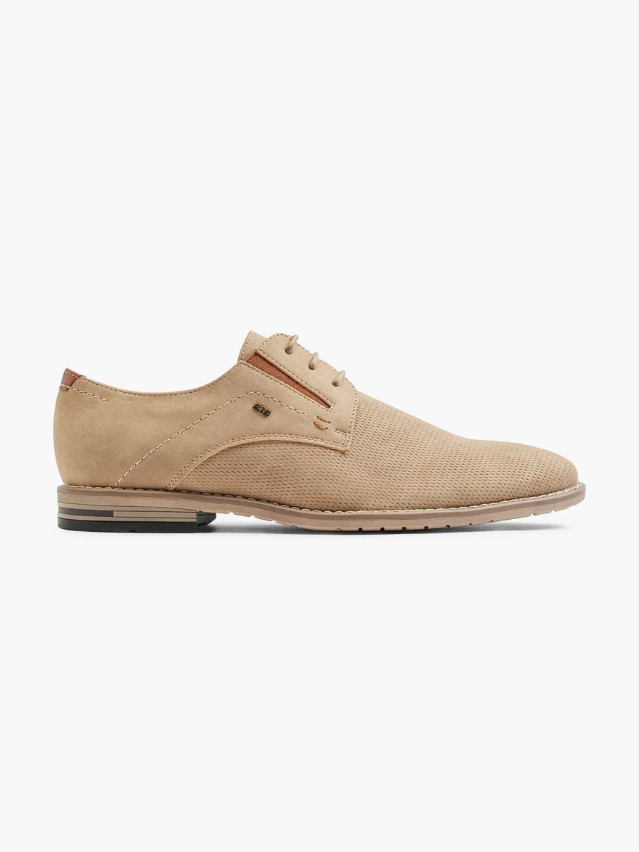 Dress Shoes | AM SHOE Sand-Colored Lace-Up Shoe