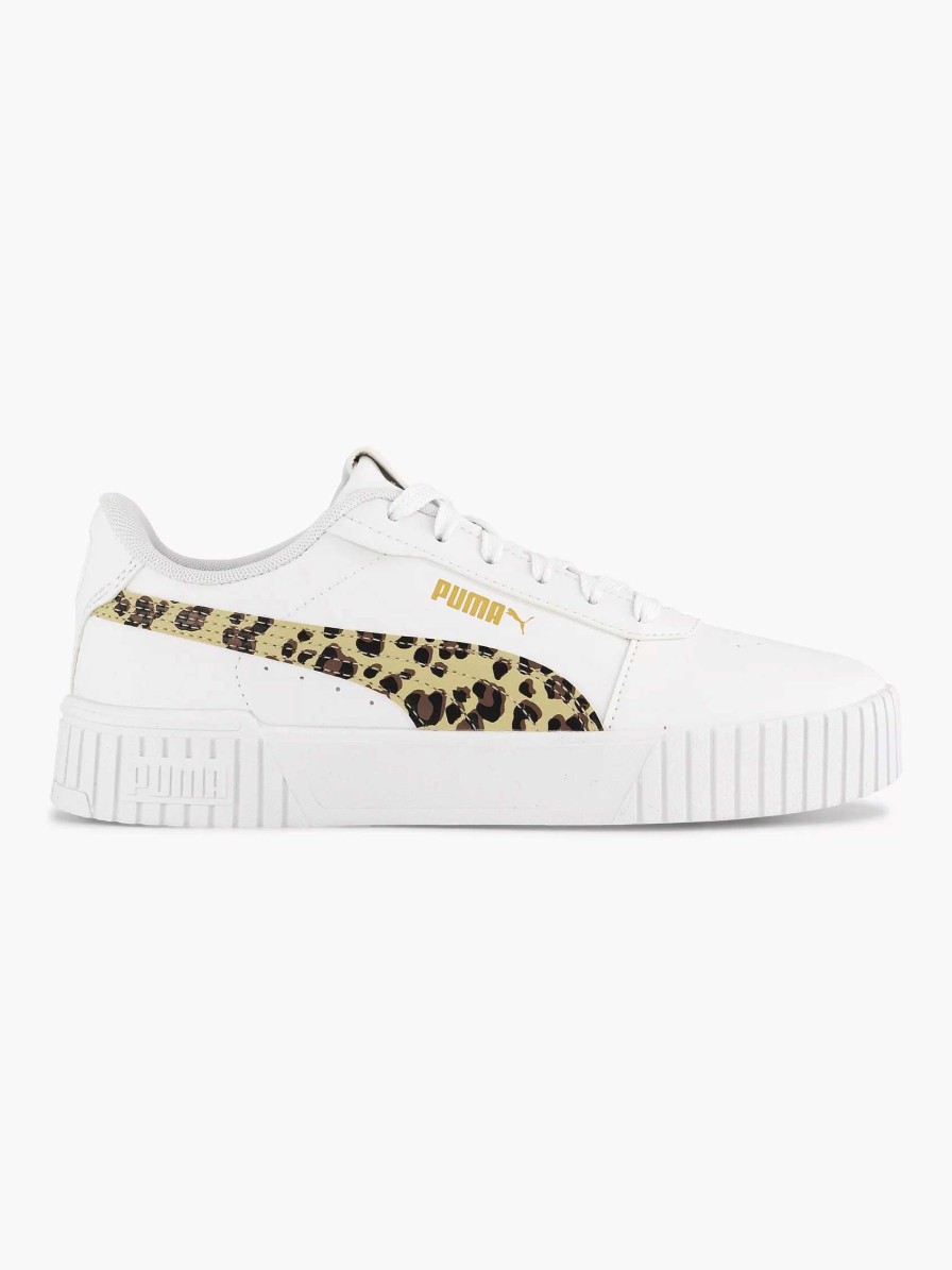 Boys' Shoes | Puma White Sneaker Carina 2.0 Animal Update Jr