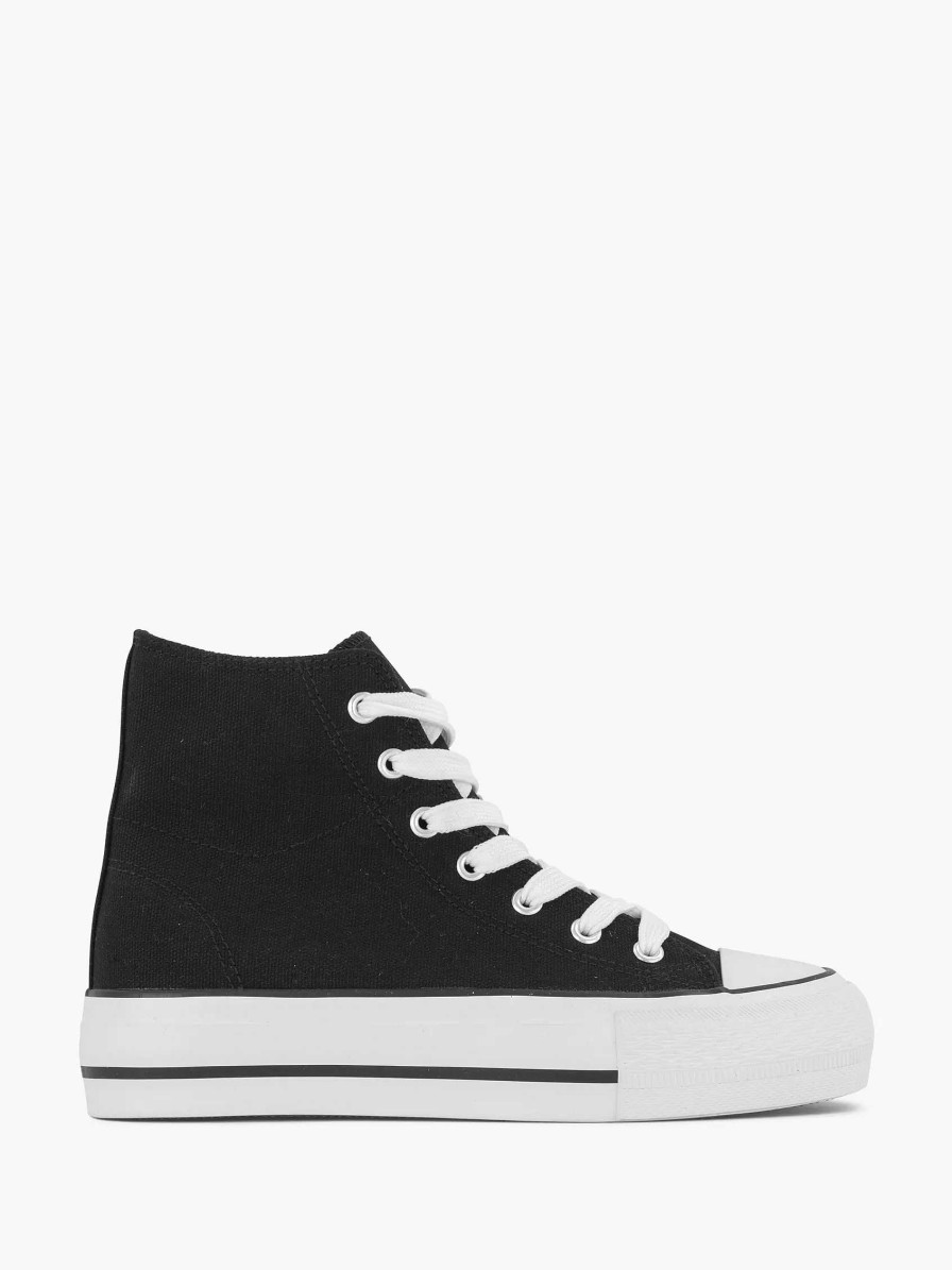 Sneakers | Graceland Black High Canvas Sneaker