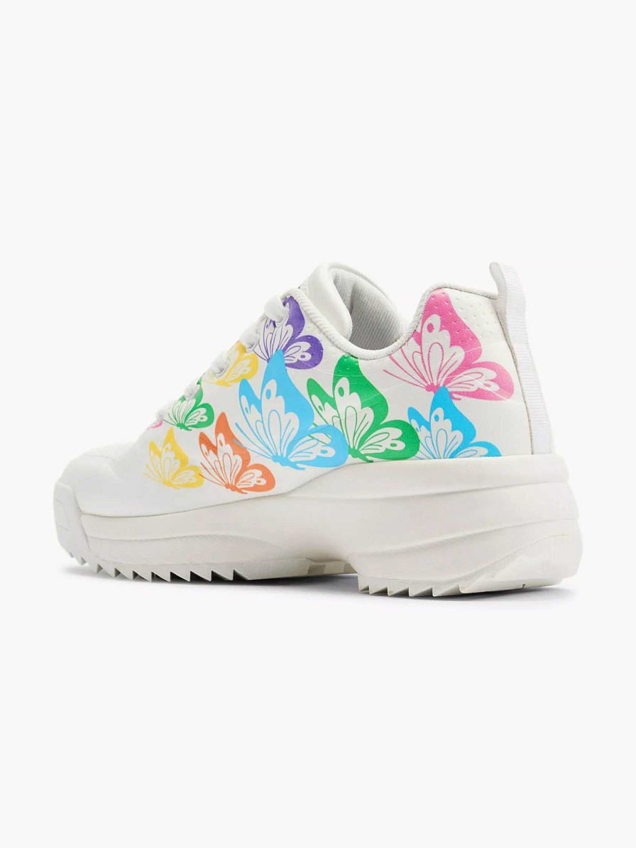 Sneakers | FILA White Chunky Sneaker Butterflies