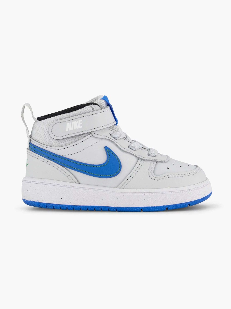 Boys' Shoes | Nike Light Gray Court Borough Mid 2