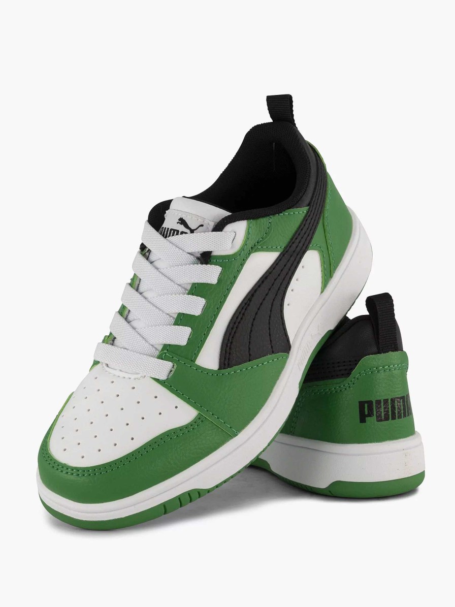 Baby Shoes | Puma Green Rebound V6 Lo Ac Ps